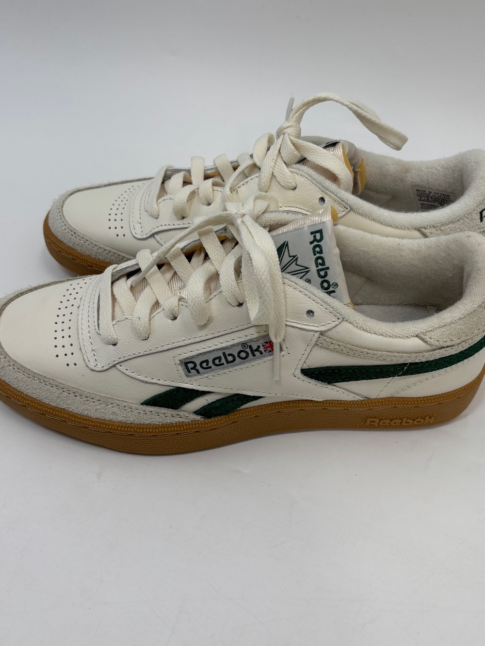 Madewell x Reebok® Unisex Club C Revenge Sneakers Chalk Dark Green W 8.5 M 7 - Picture 7 of 9